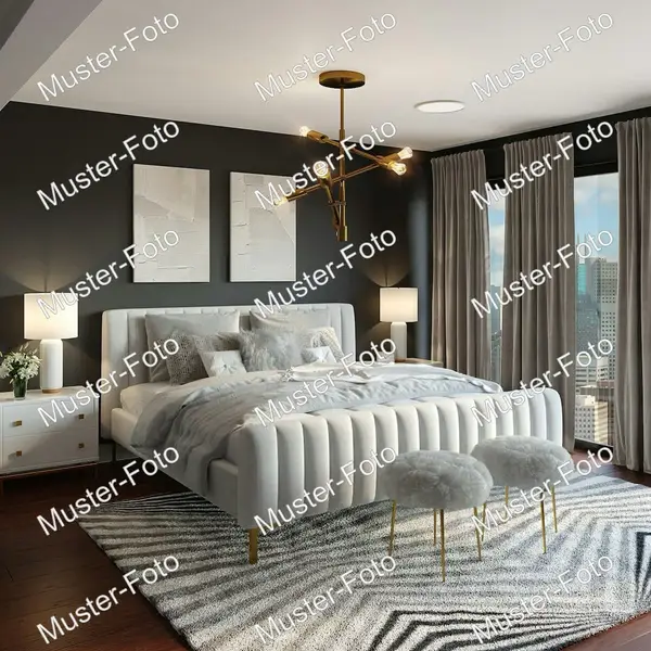 Schlafzimmer der Ferienwohnung Bergwiese mit Doppelbett